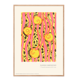 Flower composition. Art Nouveau (yellow)