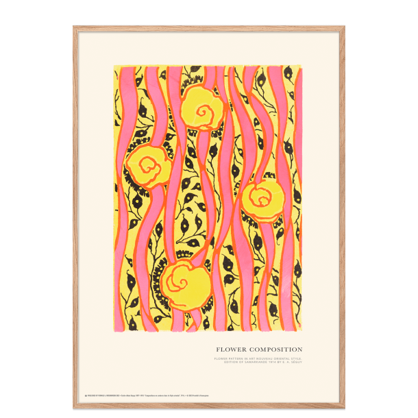 Flower composition. Art Nouveau (yellow)