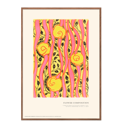 Flower composition. Art Nouveau (yellow)