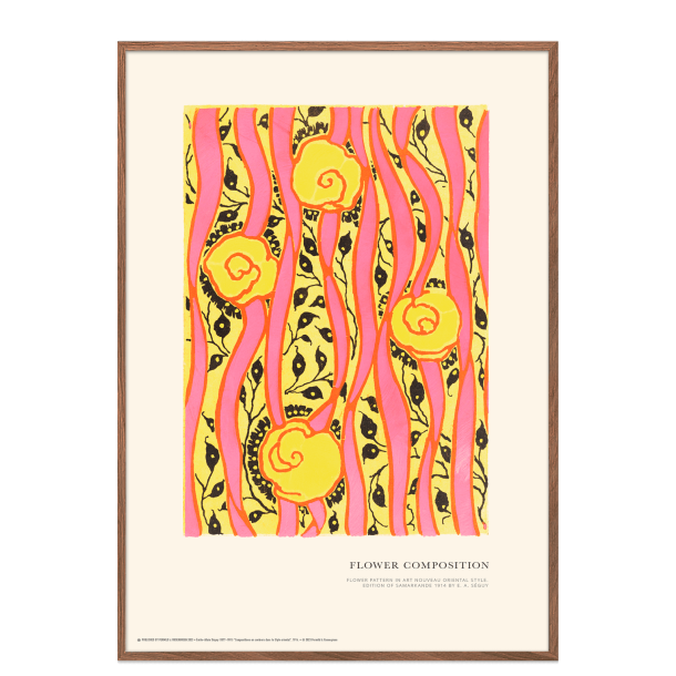 Flower composition. Art Nouveau (yellow)