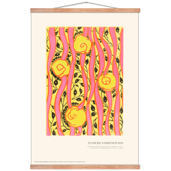 Flower composition. Art Nouveau (yellow)