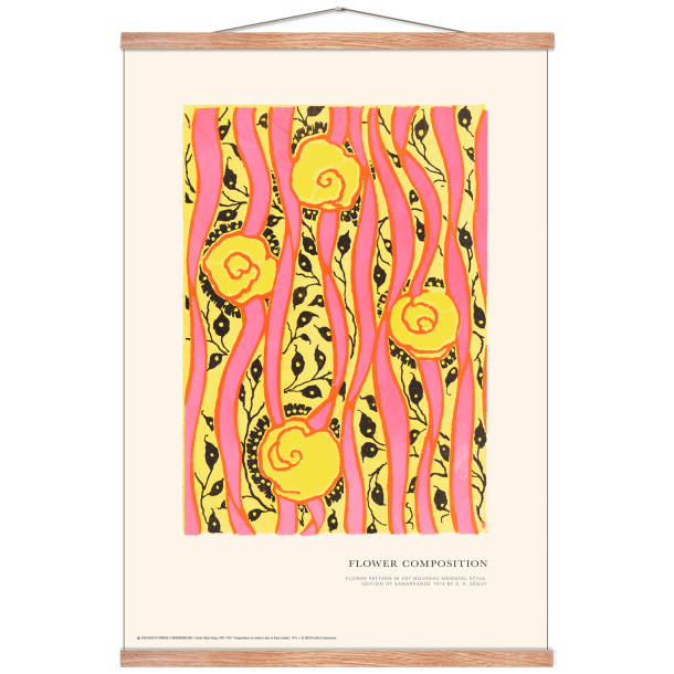 Flower composition. Art Nouveau (yellow)