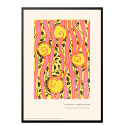 Flower composition. Art Nouveau (yellow)