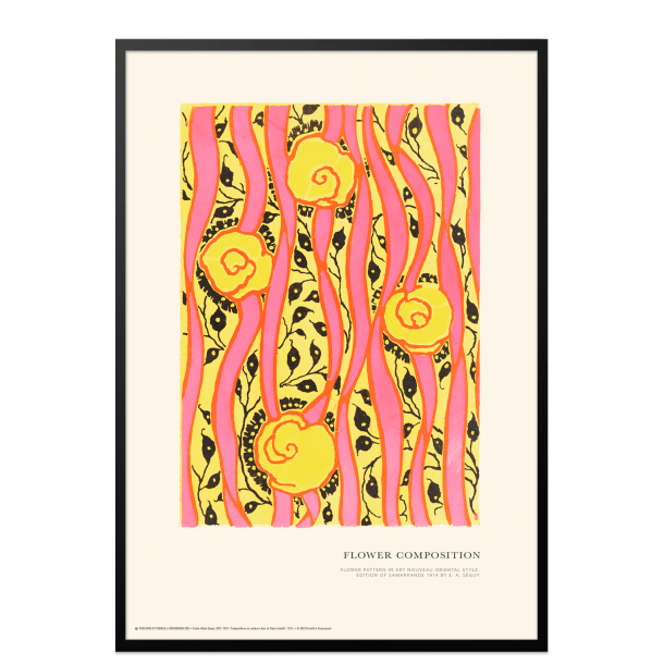 Flower composition. Art Nouveau (yellow)