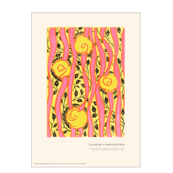 Flower composition. Art Nouveau (yellow)