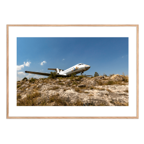 Absturz eines Flugzeugs. Abandoned places