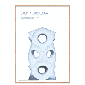 Gaudi. Detail der Casa Mila (blau)