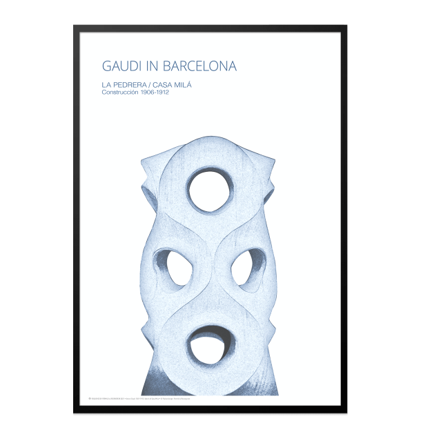 Gaudi. Udsnit af Casa Mila (bl)