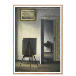 Hammershi, Innenraum mit der Staffelei des Knstlers, 1910