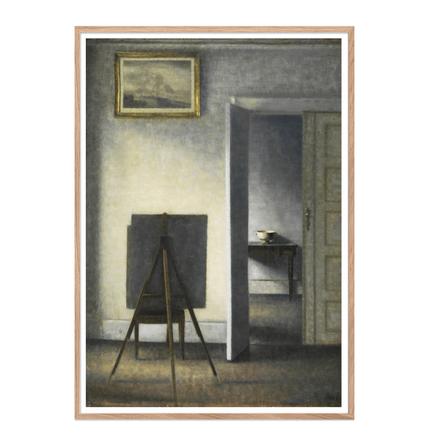 Hammershi, Interir med kunstnerens staffeli, 1910