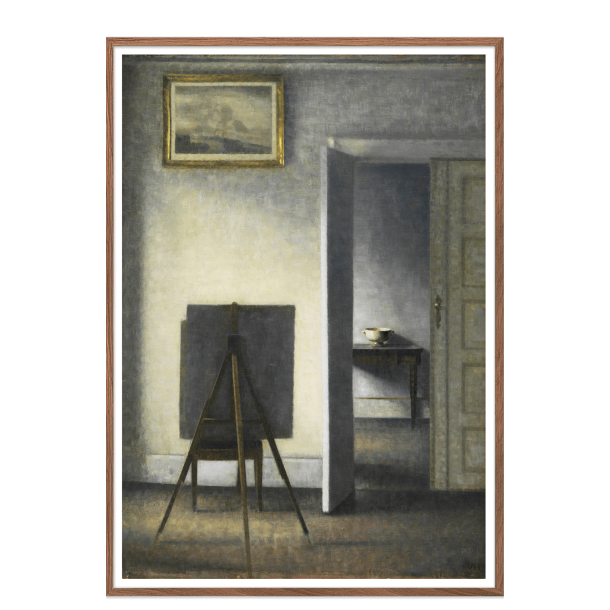 Hammershi, Interir med kunstnerens staffeli, 1910