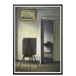 Hammershi, Innenraum mit der Staffelei des Knstlers, 1910