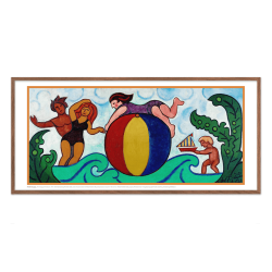 Heerup, 1. Badende par med badebold