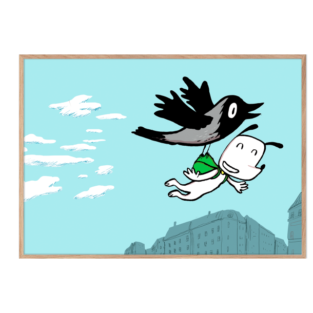 Hunden Ib flyver hjt