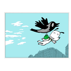 Hunden Ib flyver hjt