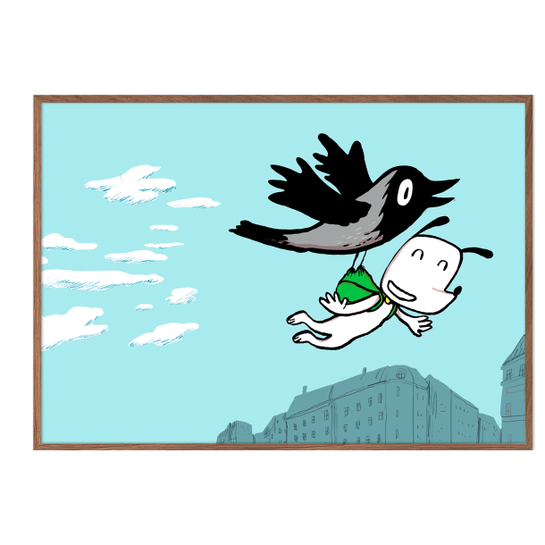 Hunden Ib flyver hjt