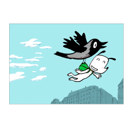 Hunden Ib flyver hjt