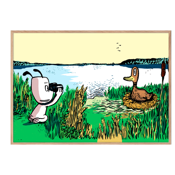 Hunden Ib hjlper and