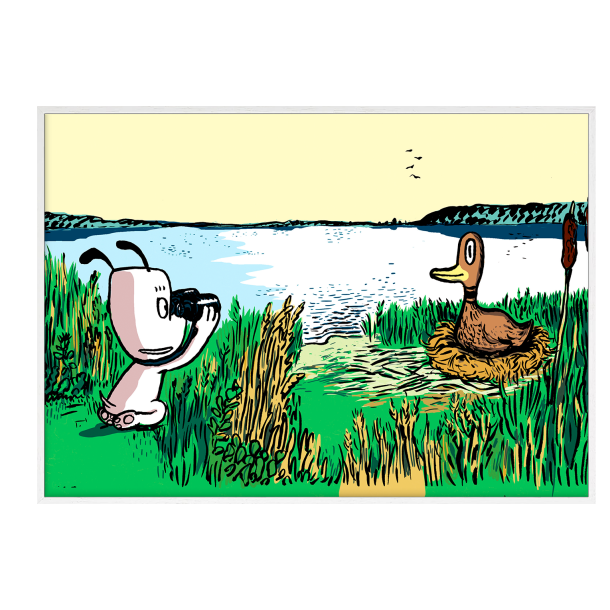 Hunden Ib hjlper and