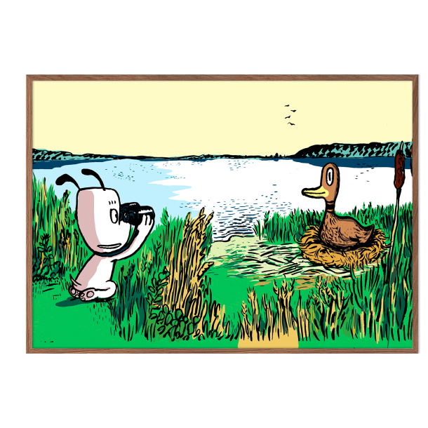 Hunden Ib hjlper and