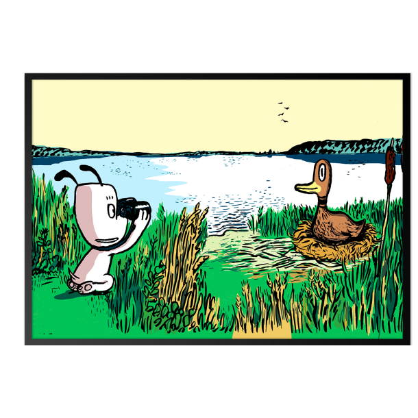 Hunden Ib hjlper and