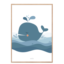 Brneplakat med sd hval