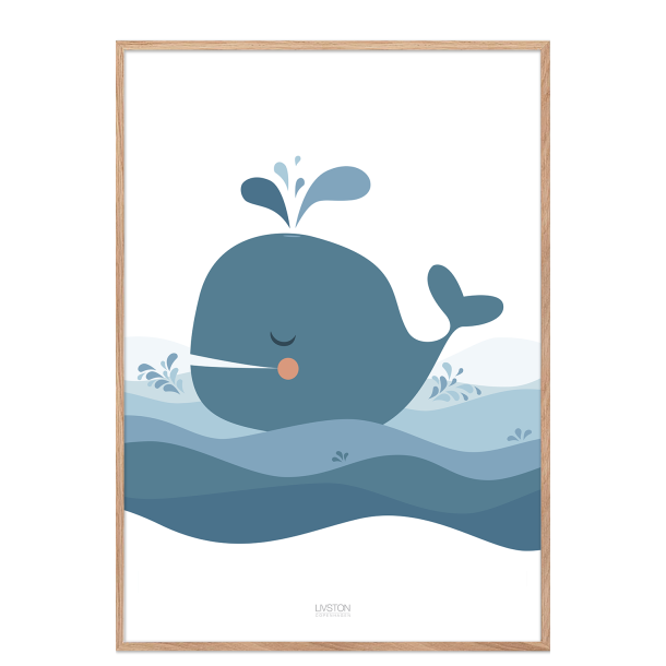 Brneplakat med sd hval