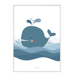 Brneplakat med sd hval