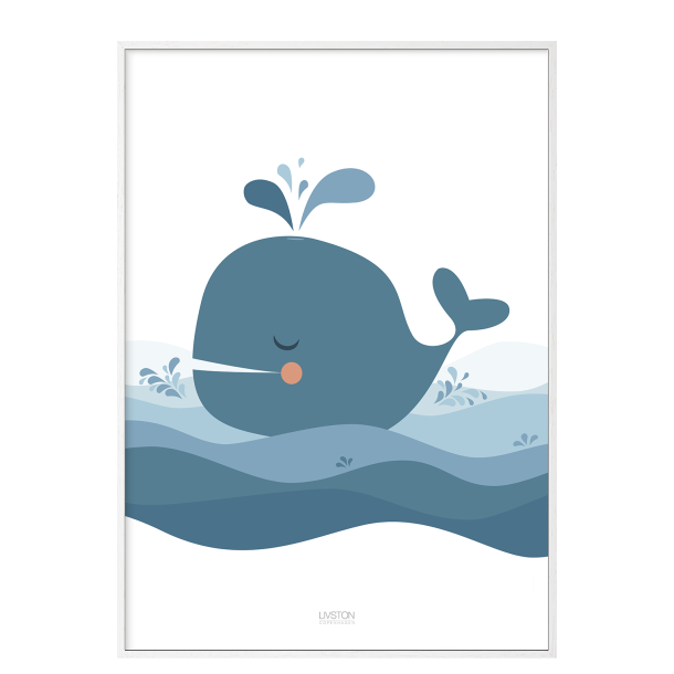 Brneplakat med sd hval