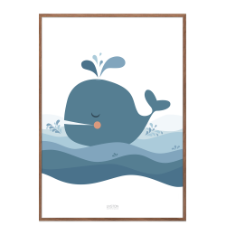 Brneplakat med sd hval