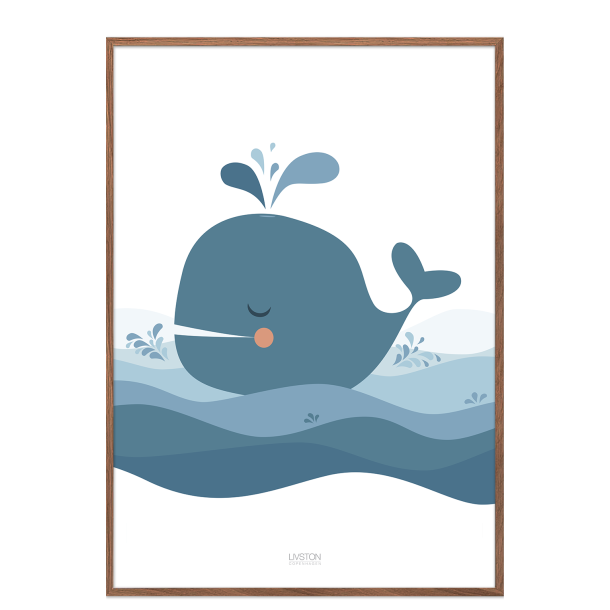 Brneplakat med sd hval