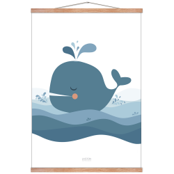 Brneplakat med sd hval