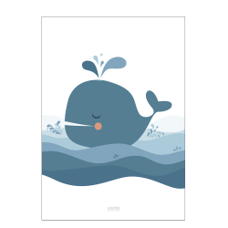 Brneplakat med sd hval