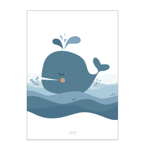 Brneplakat med sd hval