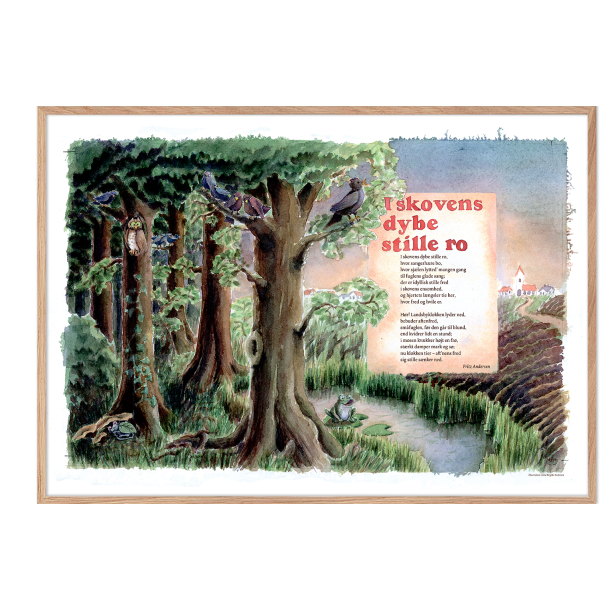 I skovens dybe stille ro, sangplakat