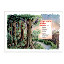 I skovens dybe stille ro, sangplakat