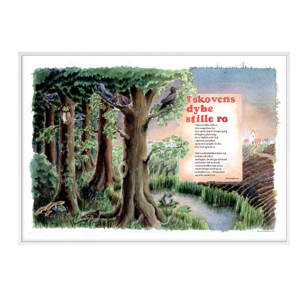 I skovens dybe stille ro, sangplakat