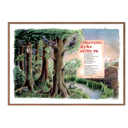 I skovens dybe stille ro, sangplakat