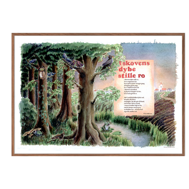 I skovens dybe stille ro, sangplakat