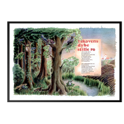 I skovens dybe stille ro, sangplakat