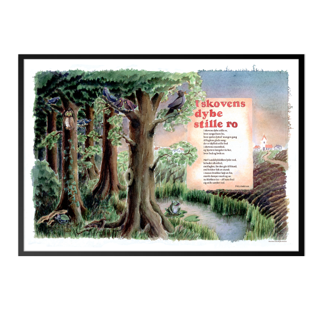 I skovens dybe stille ro, sangplakat
