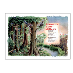 I skovens dybe stille ro, sangplakat