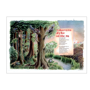 I skovens dybe stille ro, sangplakat