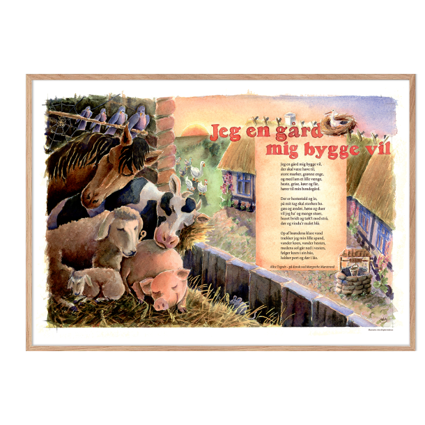 Jeg en grd mig bygge vil, sangplakat