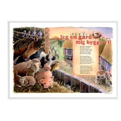 Jeg en grd mig bygge vil, sangplakat