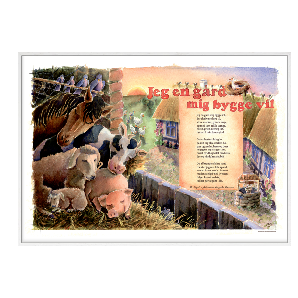 Jeg en grd mig bygge vil, sangplakat