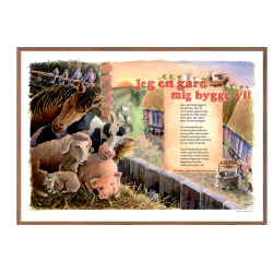 Jeg en grd mig bygge vil, sangplakat