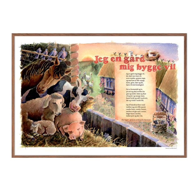 Jeg en grd mig bygge vil, sangplakat