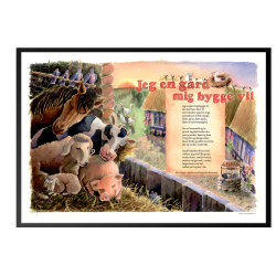 Jeg en grd mig bygge vil, sangplakat