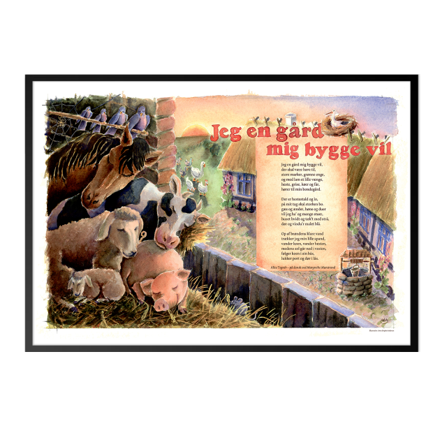 Jeg en grd mig bygge vil, sangplakat